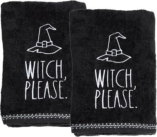 Miniatura 1 de Rae Dunn Toallas de mano, toalla de mano decorativa bordada para cocina y baño, 100% algodón, altamente absorbente, paquete de 2, 16 x 26 pulgadas,