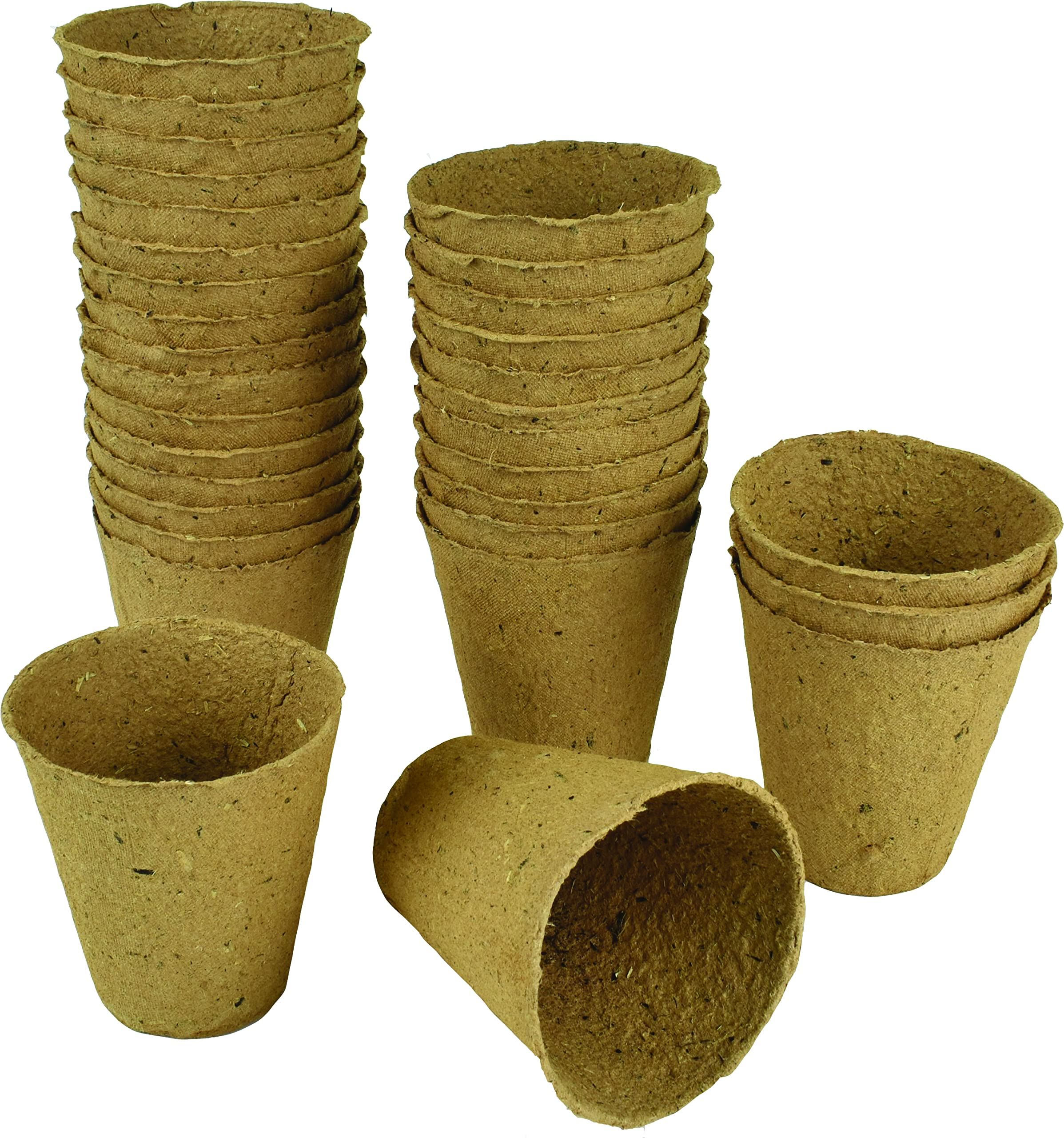 Gro-SureFibre Pots Round 8cm 12pk Propagation kit, Brown