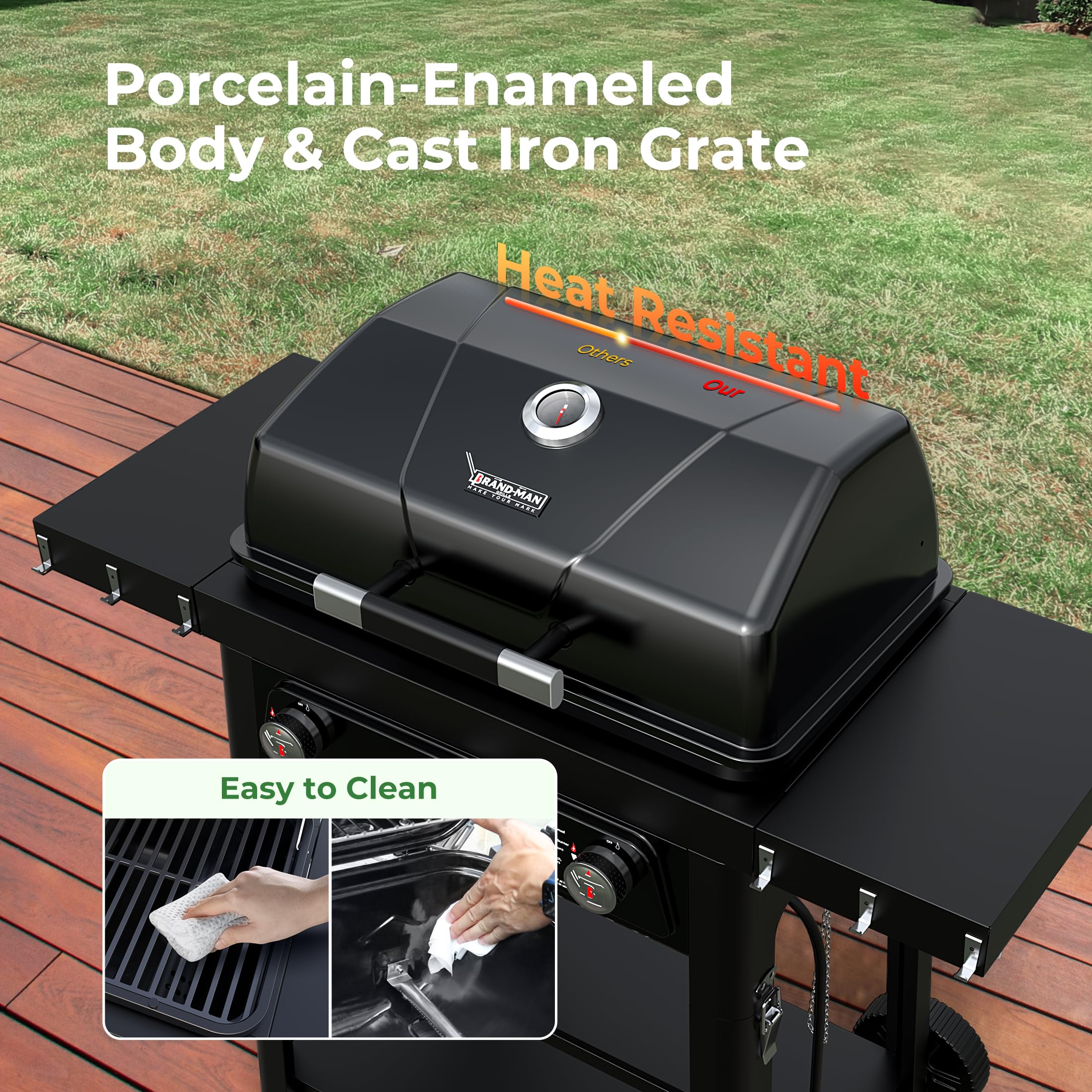 Flattop Grills Royal Gourmet 4-Burner Gas Grill And Griddle Combo