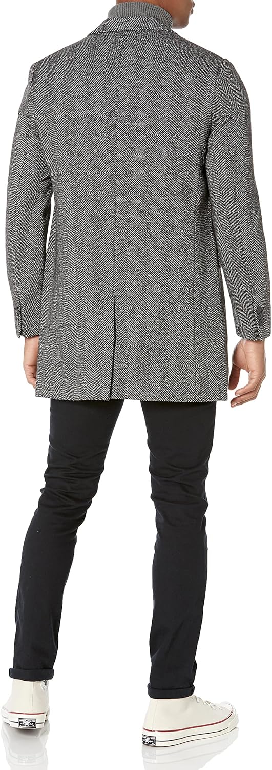 find. Men's Long Wool Mix Overcoat