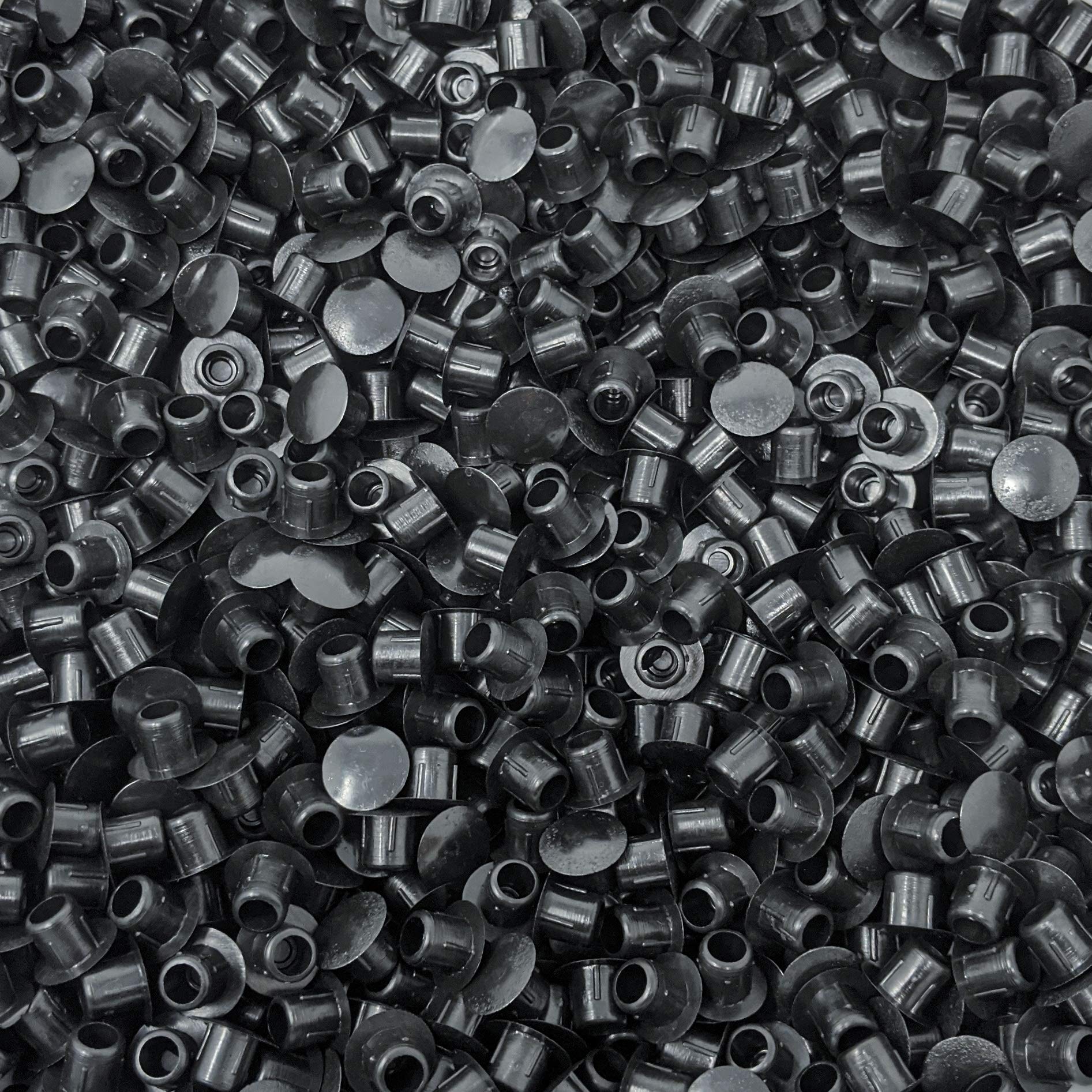 M8 Plastic Hole Plugs (Pack of 50, Black) - Made in Germany