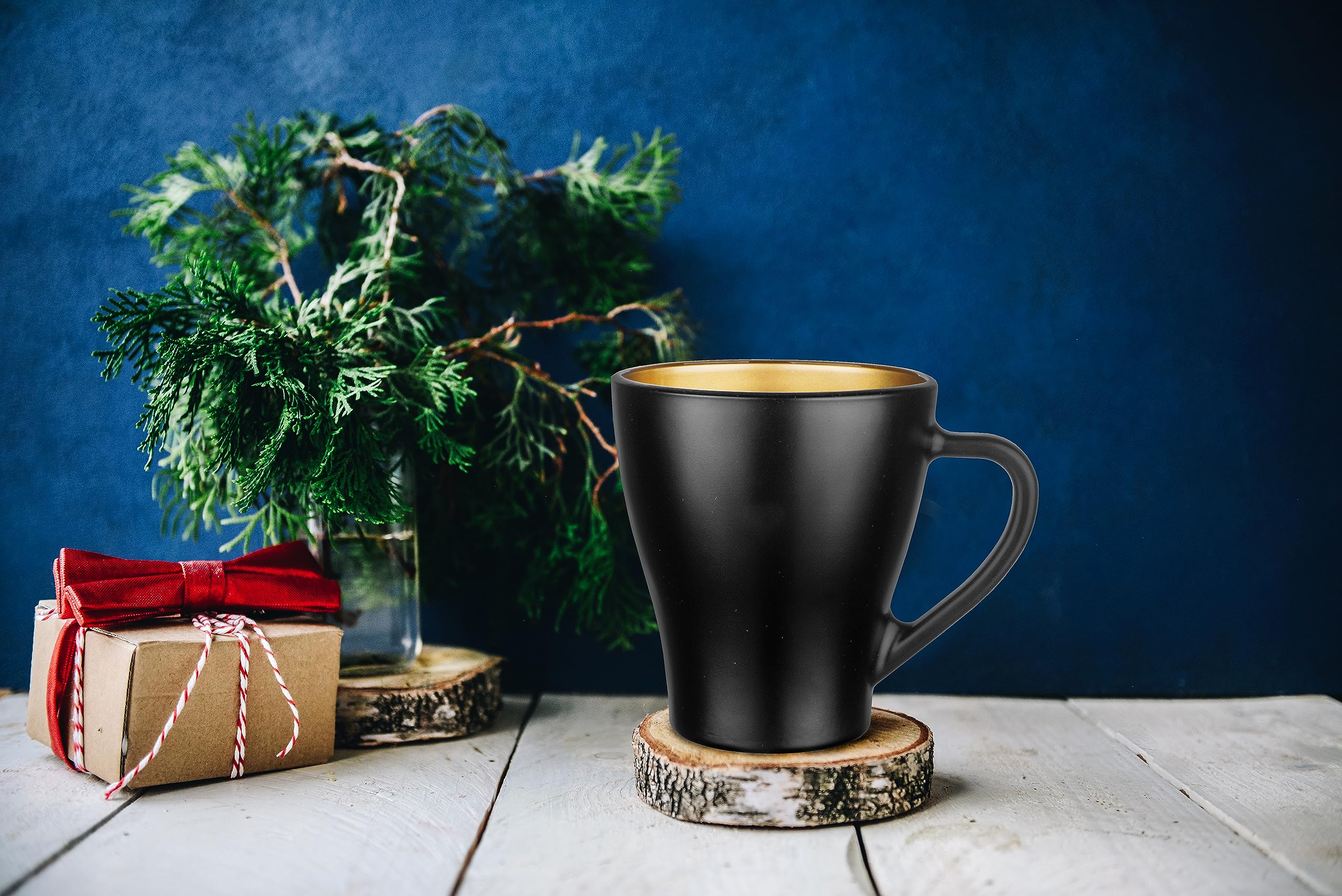 Glasmark KROSNO 1992 glazenset koffieglazen theeglazen met handvat 4 stuks 400 ml koffie thee latte glas theekopjes glazen kopjes drinkglas groot vaatwasmachinebestendig Alex