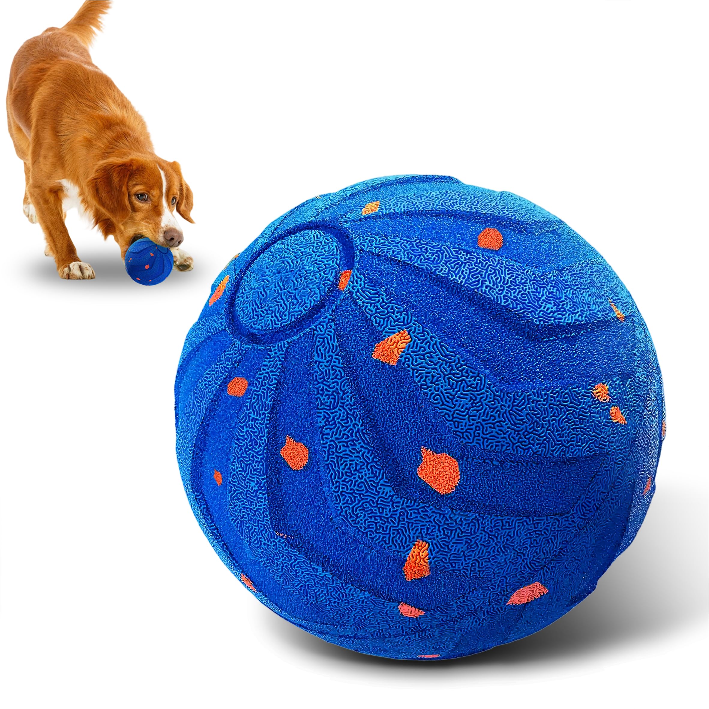 BXIHUR Interactive Dog Toys, Moving Dog Toy, Vibrating Dog Ball, Dust Waterproof Ip 54, USB-C Rechargeable, Suitability Small/Medium/Large Dogs（Blue）