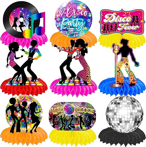 Centros de mesa de fiesta de discoteca de los años 70, decoración de fiesta de fiesta de fiesta de fiesta de reina bailarina, suministros de fiesta