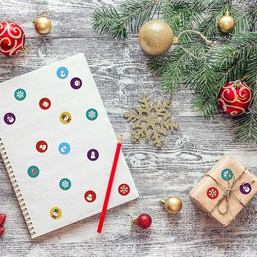 Miniatura 4 de 3000 calcomanías de invierno, calcomanías de muñeco de nieve a granel para niños, calcomanías de vacaciones de invierno para fiesta, aula, surtido