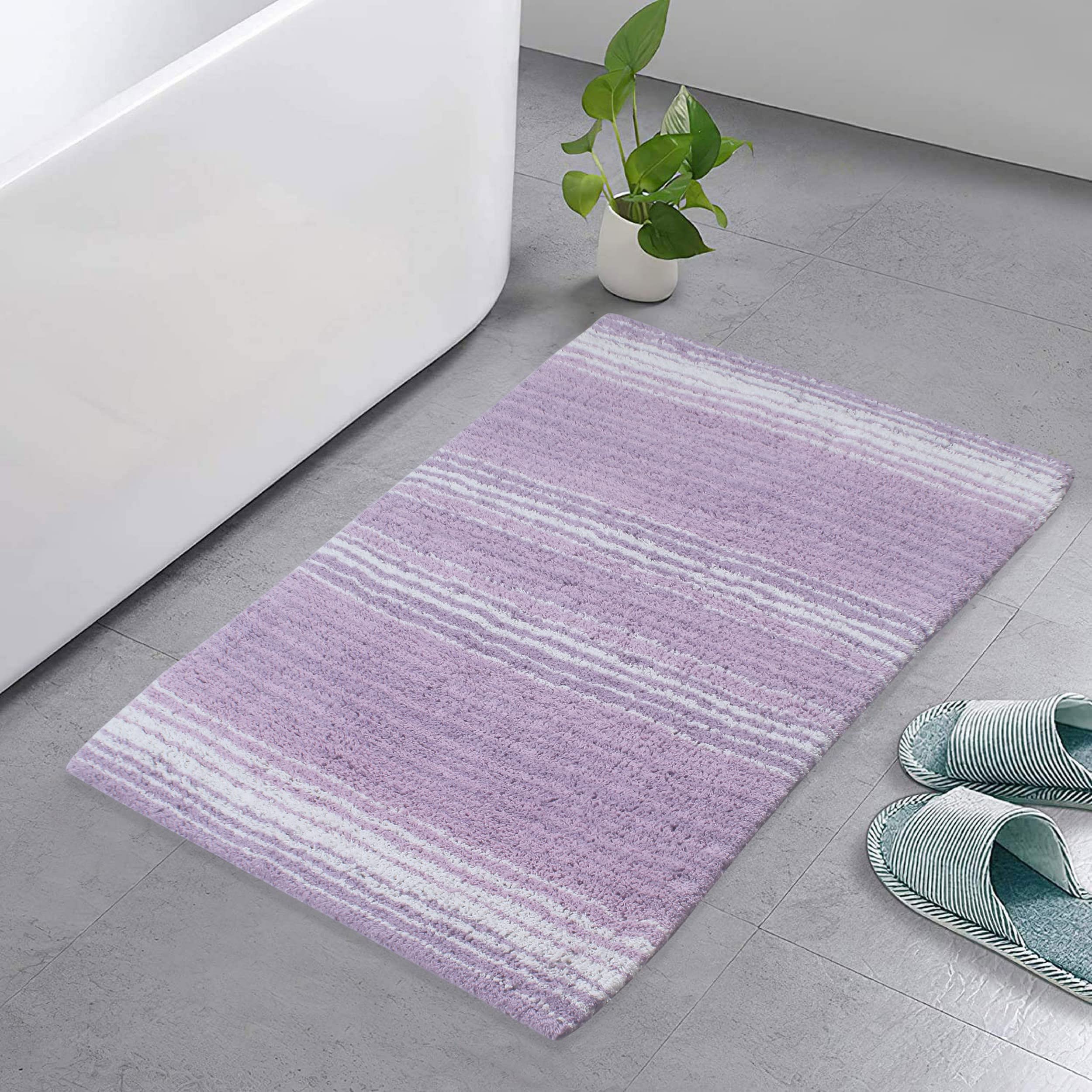 Home Weavers Gradation Collection 100% Cotton Bath Rug, Soft & Absorbent Bath Mat, Non-Slip, Machine Washable Rug for Bath Floor, 21"x34" Rectangle,