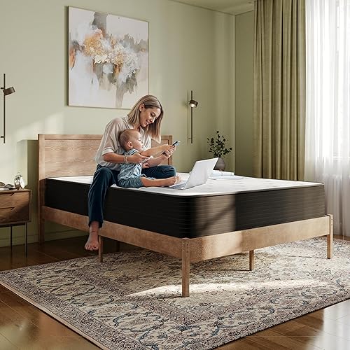 Miniatura 7 de Flash Furniture Dream - Colchón híbrido de enfriamiento de 12 pulgadas, espuma de alta densidad tamaño King y colchón de resortes ensacados en una