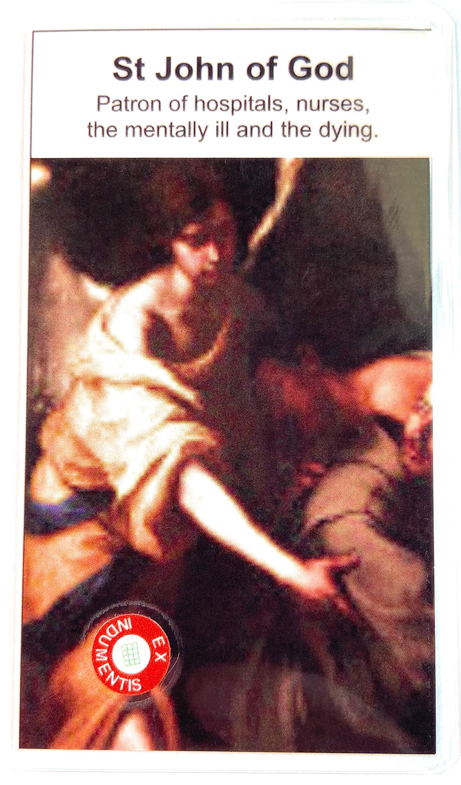 Buy relic card 3rd Class Saint John of God Patron Booksellers Hospitals ...