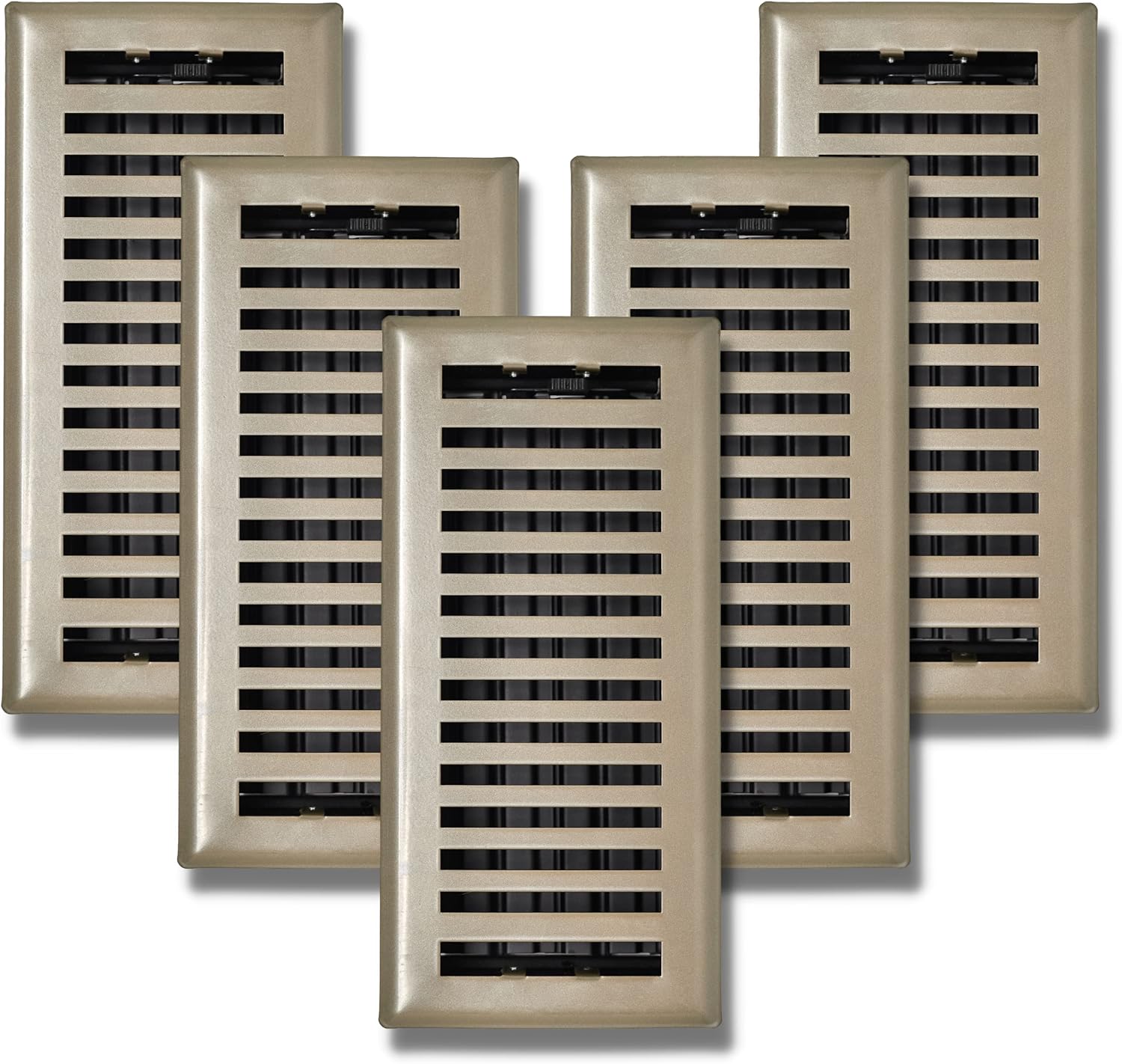 Sierra Grates 4" x 10" Contemporary Design Floor Register in Metallic