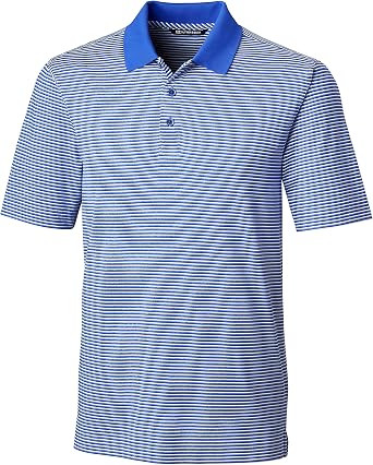 Cutter & Buck Mens Moisture Wicking UPF 50 Drytec Forge Tonal Stripe Polo Shirt
