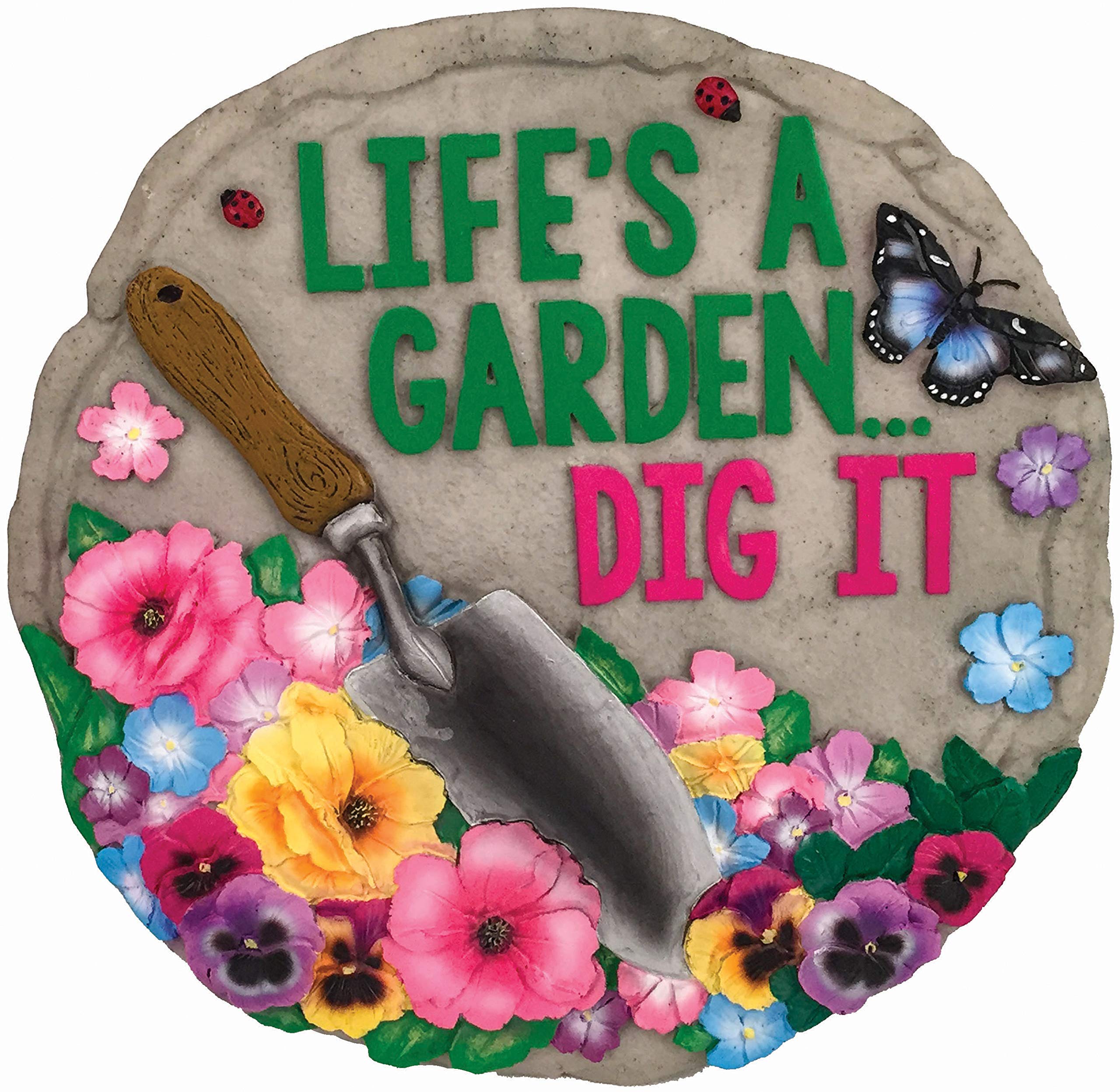Spoontiques 13236 Life's a Garden Stepping Stone, Multicolored