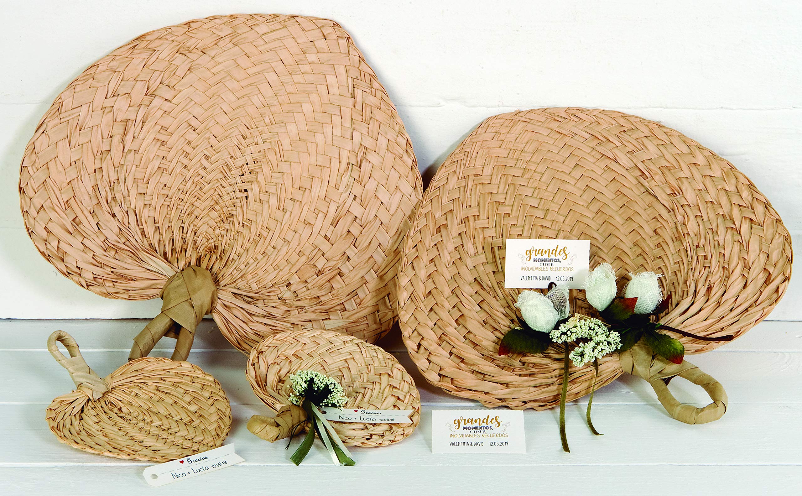 Mopec A571 paipay Pack di ventagli, Foglia di Palma, Naturale, 29x2x30 cm, 5 Pezzi