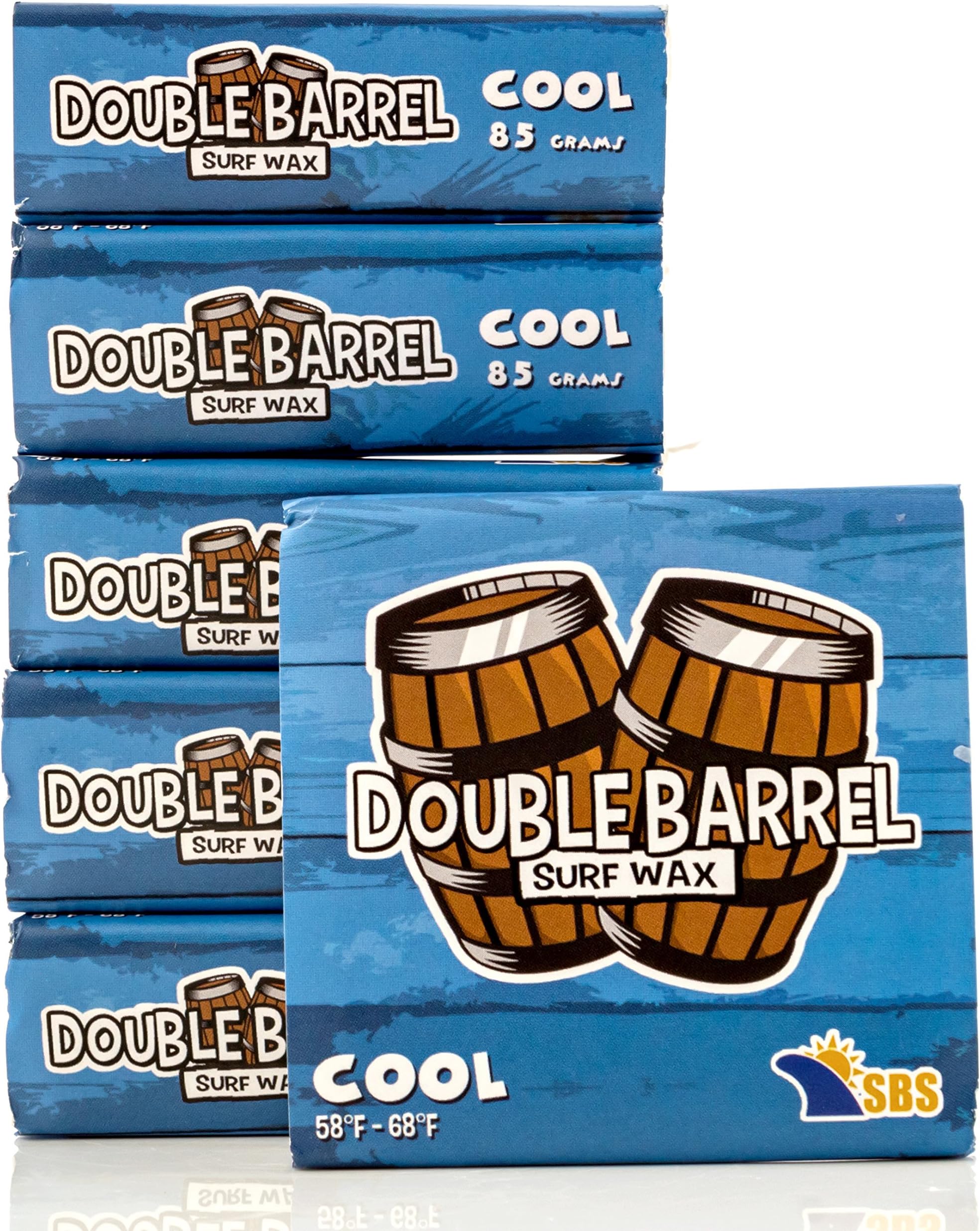 Double Barrel Surf Wax - Cool Water - 6 Pack