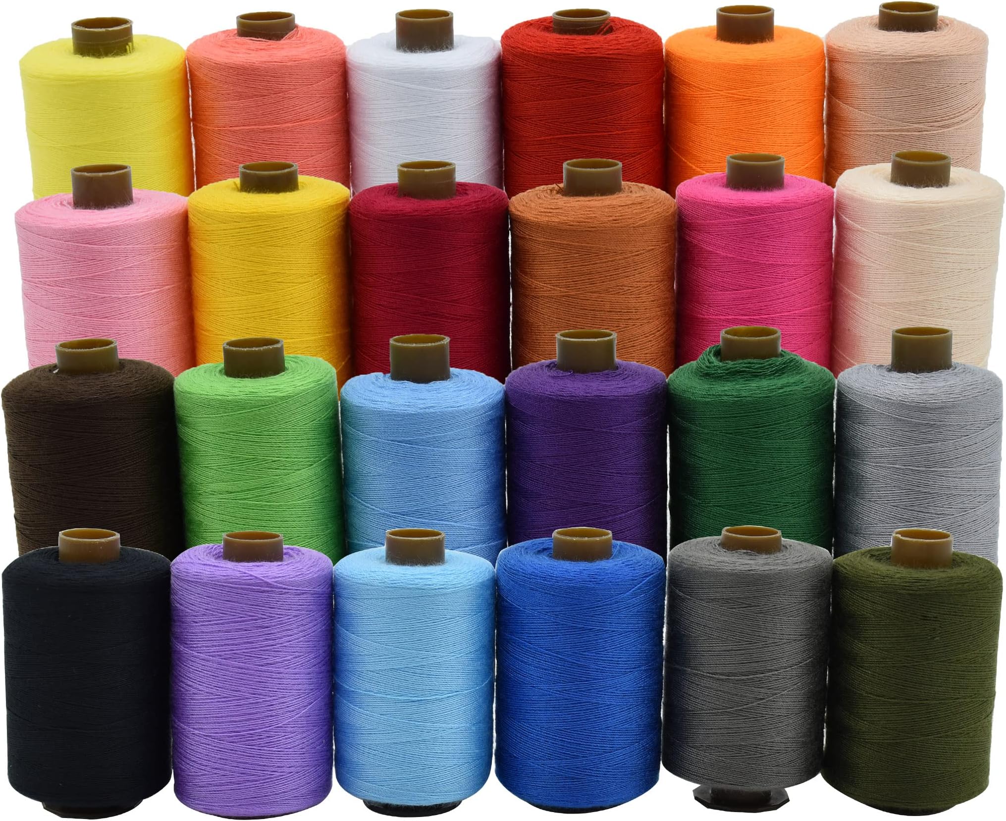 24 Colors Polyester Thread Sewing Thread for Hand Sewing, Quilting and Sewing Machine, Set of 1000 Yards Per Spool.