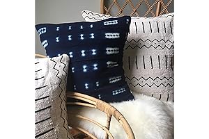 Shibori Indigo Pillow Cover: Embroidered, Hand-Printed Boho Throw Pillowcase