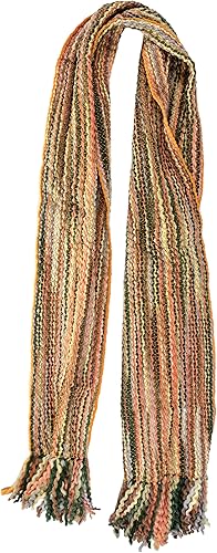 Miniatura 6 de Tumia LAC - Bufanda de lujo gruesa a rayas extralarga hecha a mano y muy cálida unisex