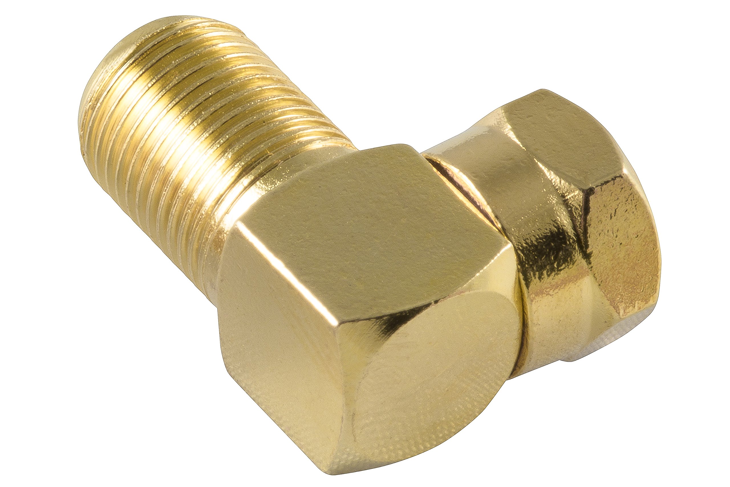 Poppstar 8 adapterów antenowych kątowych (zagiętych pod kątem 90 stopni) (złączka koncentryczna na wtyk typu F) wtyk kątowy do kabla koncentrycznego- antenowego, pozłacane