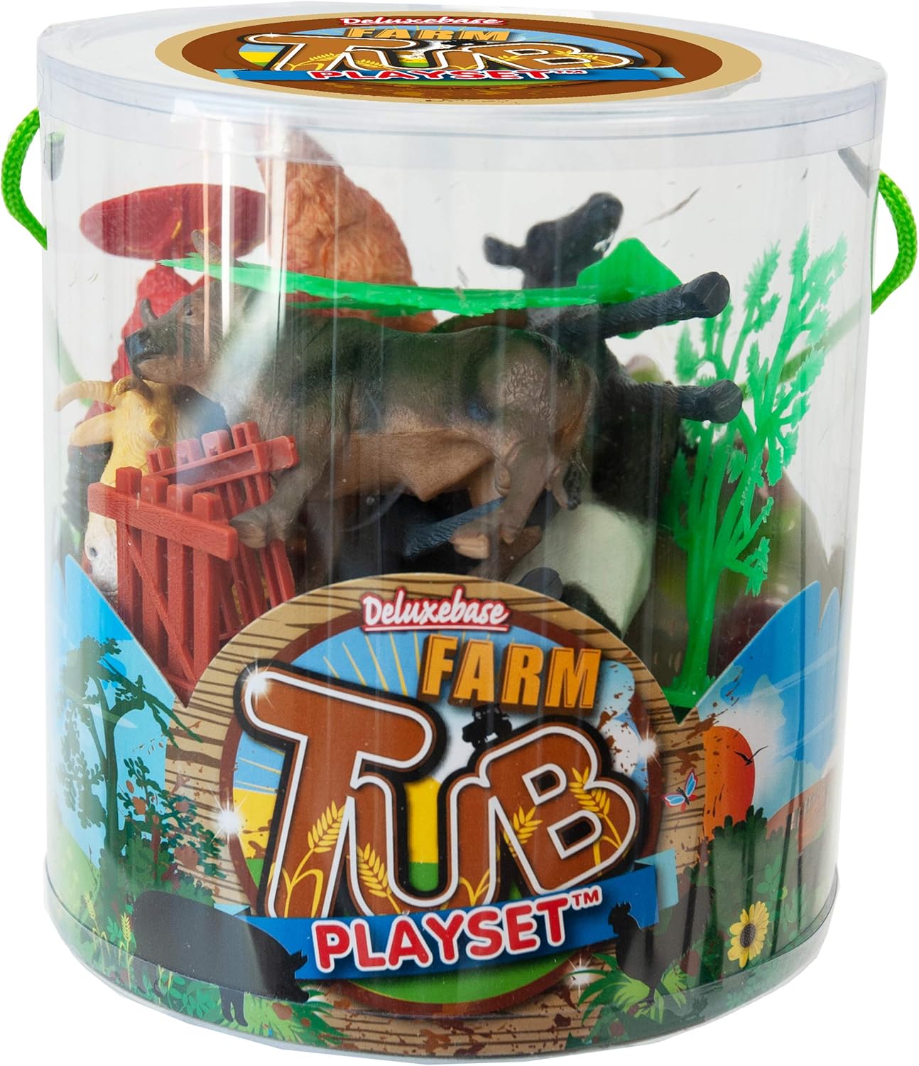 Tub Playset – Farm from Deluxebase. Farm Animal Toy Set for Kids ...