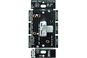 Lutron Toggler 3-Speed Ceiling Fan Switch with Pull Chain: Effortlessly Control Your Fan's Speed
