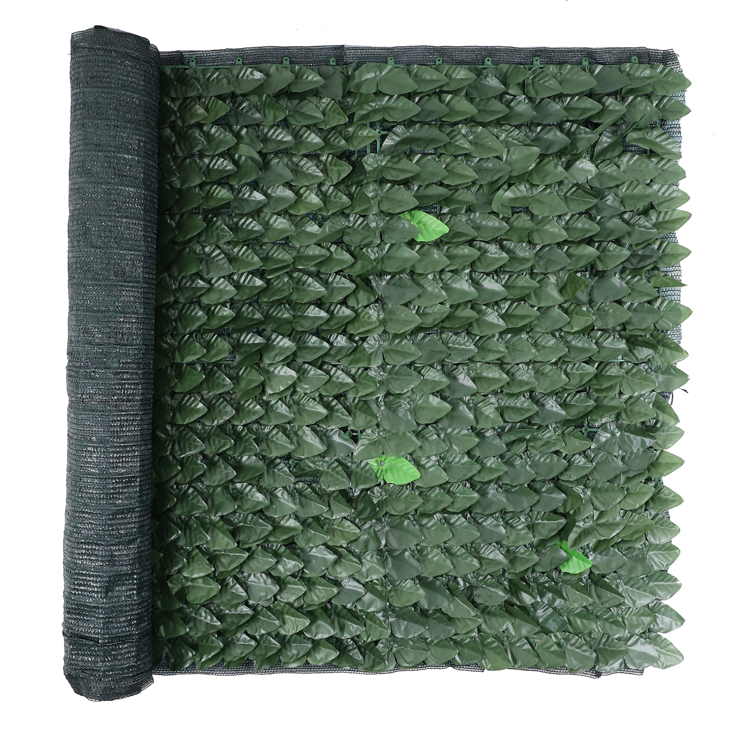 Linea Garden Friend S1098005 - Valla de PVC con hojas de graduación y red de sombra, 1 x 3, verde