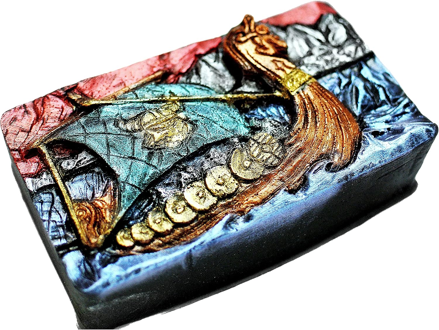 Vikings Silicone Mold for SOAP Making Plaster Wax Resin Clay DRAKKAR Viking