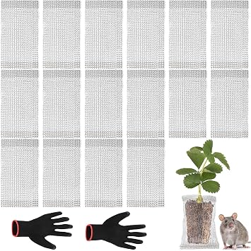 16 PCS 1 Gallon Root Guard Gopher Proof Wire Baskets, Stainless Steel Gophers Moles Voles Proof Mesh Baskets, Underground Cages for Protecting Plant Roots, Trees, Flowers, Crops, Tubers