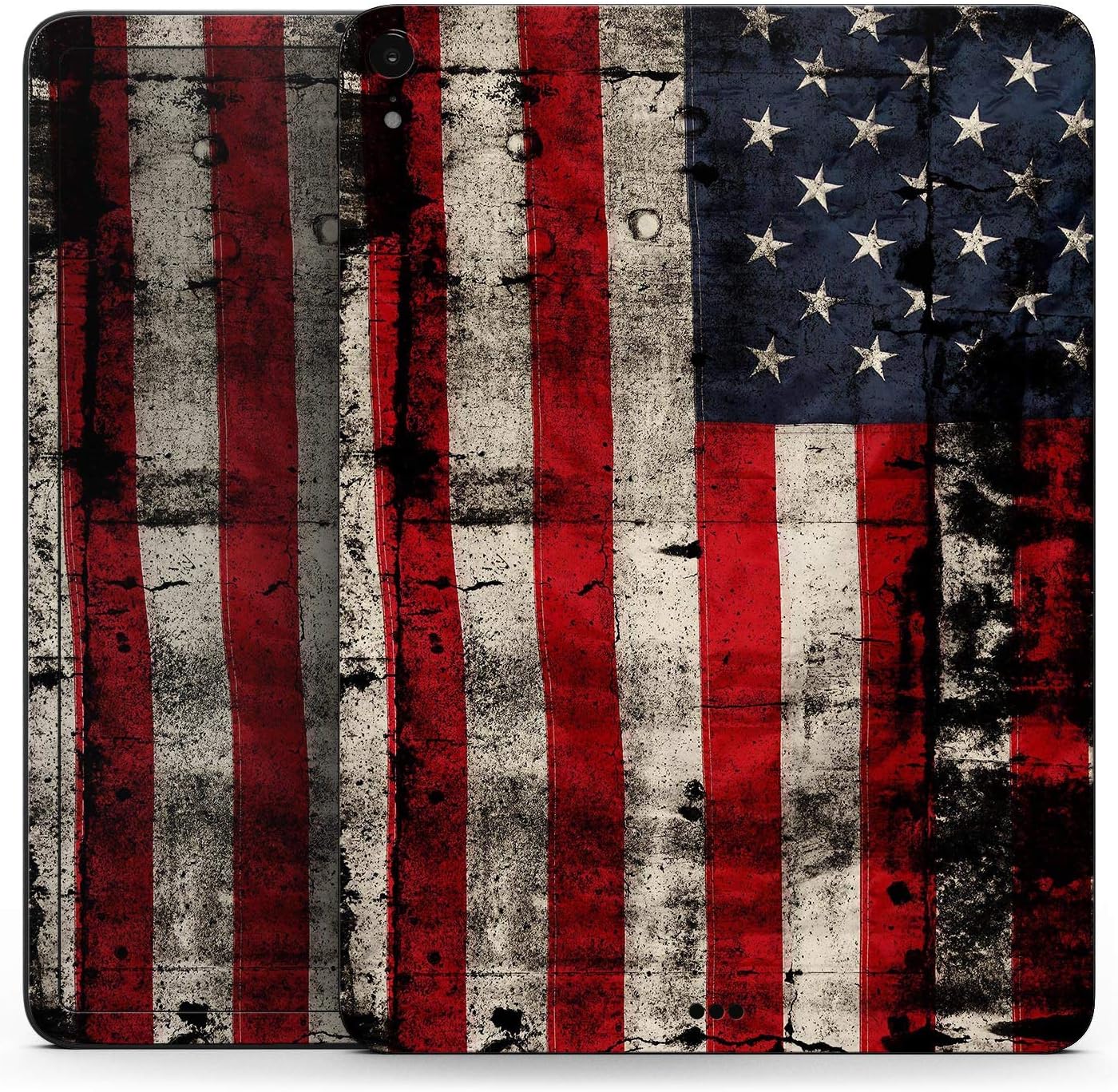 DesignSkinz - American Distressed Flag Panel Full-Body Wrap Decal Protective Skin-Kit Compatible with Apple iPad 8th Gen 10.2" (A2270/A2428)