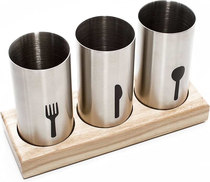 countertop silverware holder