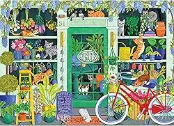 RoseArt - Toque suave - Flores de gato - Quebra-cabeça de 1000 peças para adultos