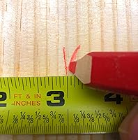 Vista 5 de Lápices de carpintero de plomo rojo, lápices de carpintería de construcción con regla impresa, hechos en Estados Unidos (juego de 24 lápices)