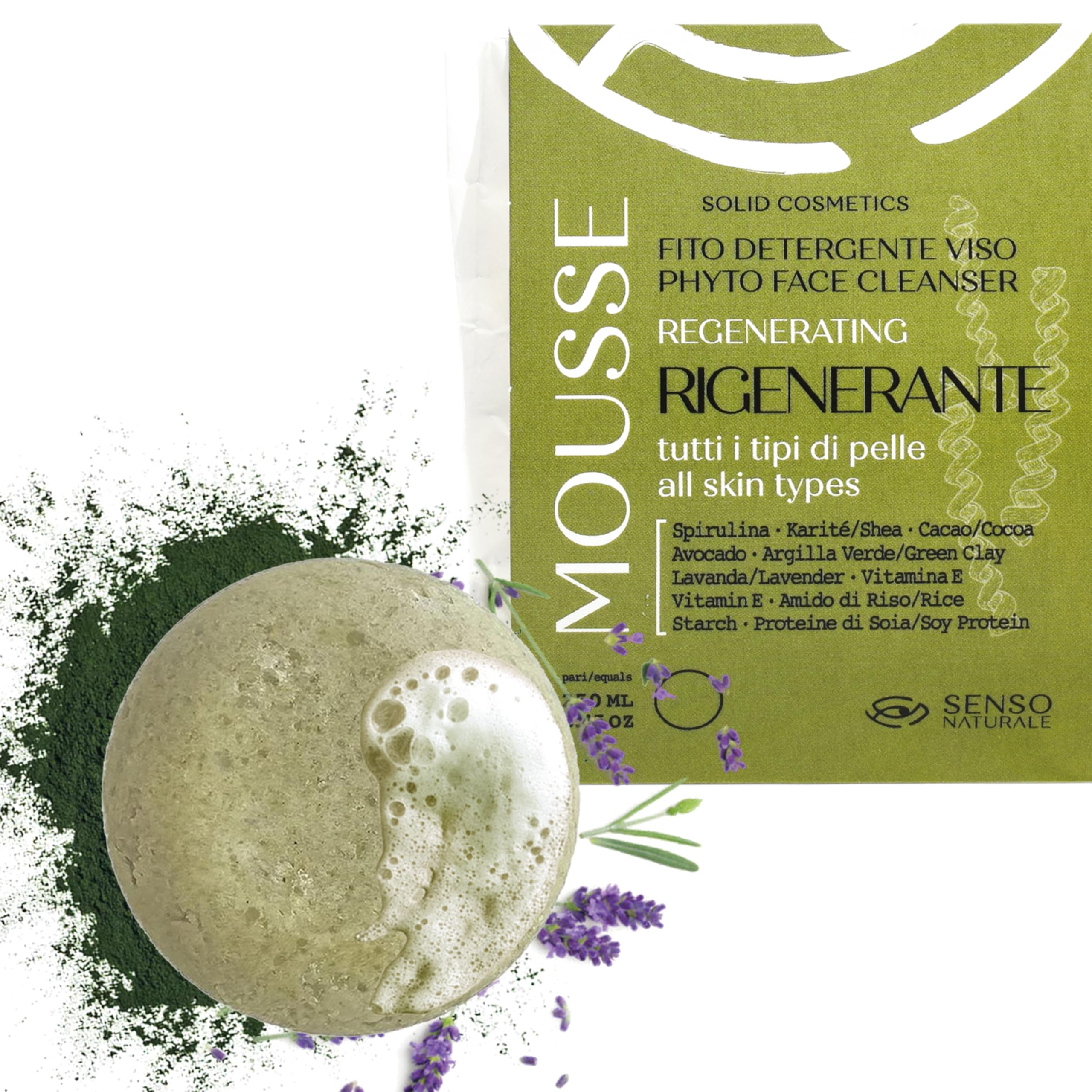 Senso Naturale Gesichtsreiniger Mousse – Mit Aktivkohle & Tonerde, Für Fettige Haut Und Akne