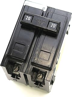 Cutler & Hammer Eaton/Cutler Hammer QBHW2020 Quicklag Miniature Circuit Breaker 20 Amp, 120/240 Volt AC, 2-Pole, Bolt-On Mount, Color