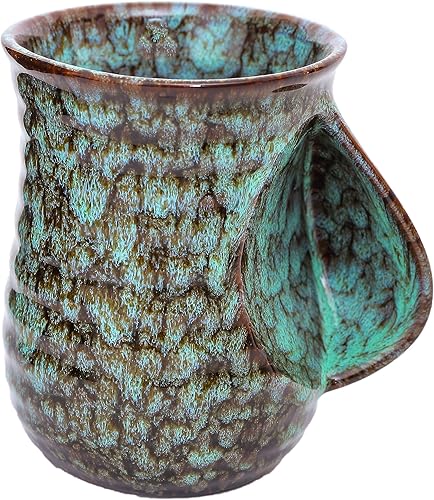 Taza calentadora de manos de cerámica de 18 onzas, taza de café, taza de té, mantiene tus manos calientes, cómodo calentador de manos, apto para