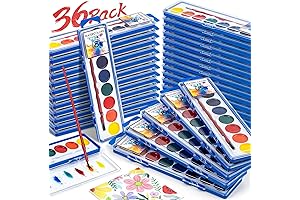 Watercolor Class Set of 36 - Vibrant Hues for Painting Enthusiasts