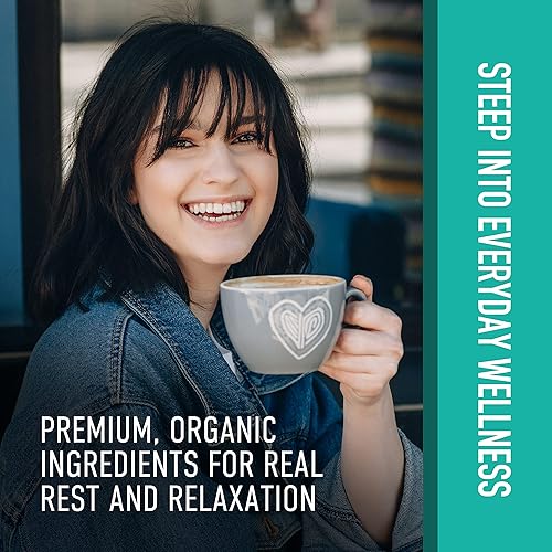 Miniatura 6 de Steep Into It - Té orgánico de manzanilla - Té calmante de hierbas para dormir con flor de la pasión, menta verde, bálsamo de limón y lavanda, té de