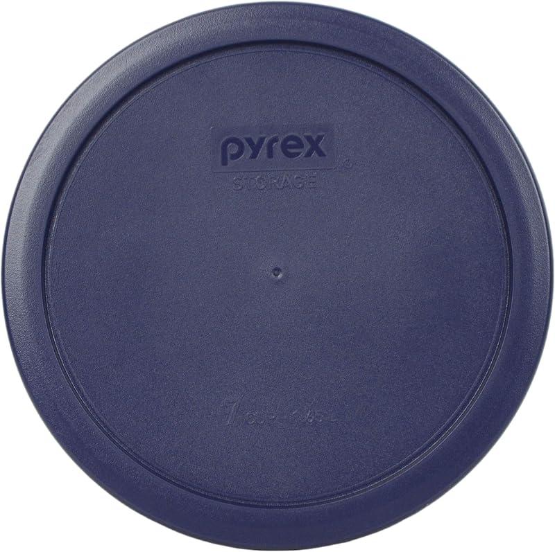 Pyrex 7pc Deep Sea Themed Food Sotrage Replacement Lids - Made in USA | (1-Cup) Cadet Blue | (2-Cup) Dark Blue | (4-Cup) Cadet Blue | (6/7-Cup) Dark Blue | Meal Prep | Covers | BPA-Free Plastic