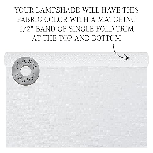 Miniatura 5 de FenchelShades.com 13 pulgadas de diámetro superior x 15 pulgadas de diámetro inferior x 10 pulgadas de alto, pantalla de tambor de tela, accesorio