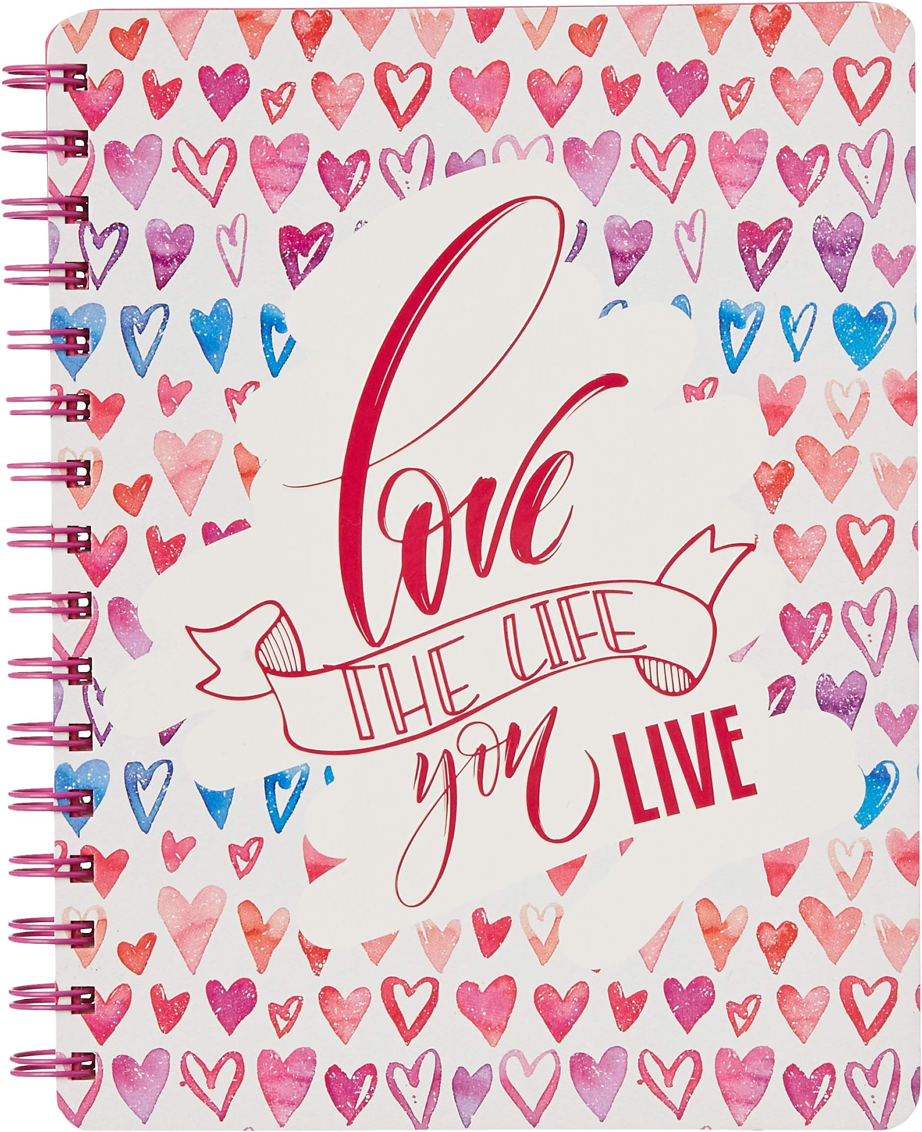 Amazon Brand - Solimo B5 Notebook, 80 GSM, 160 Pages (Coloured Hearts)