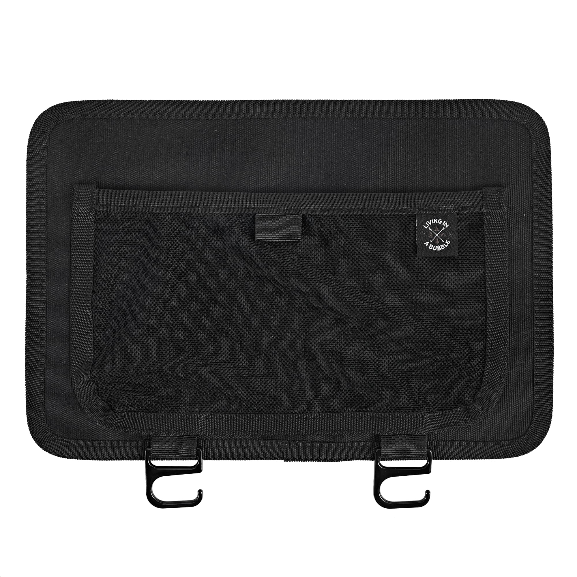 Living in a Bubble Wall Storage Organizer for Travel Trailer, Campervan, RV, and Motorhome - Durable Interior Wall-Mount Adhesive Storage Solution & Space Saver - Outback (Black)