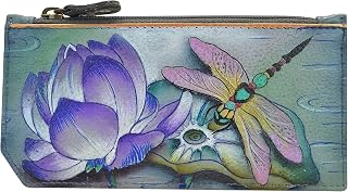 Anuschka Women's Hand-Painted Genuine Leather RFID Blocking Card Case with Coin Pouch Price In India