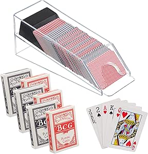 Distributore Carte Da Gioco Per Blackjack - Relaxdays Dispenser Con 6 Mazzi, Dealing Shoe Professionale - Foto 2