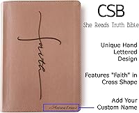 Vista 4 de CSB, She Reads Truth Bible, oro rosa, con letras a mano y grabado, grabado de nombre personalizado disponible, regalo personalizado para cumpleaños