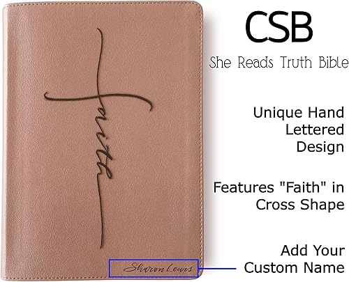 Miniatura 4 de CSB, She Reads Truth Bible, oro rosa, con letras a mano y grabado, grabado de nombre personalizado disponible, regalo personalizado para cumpleaños,