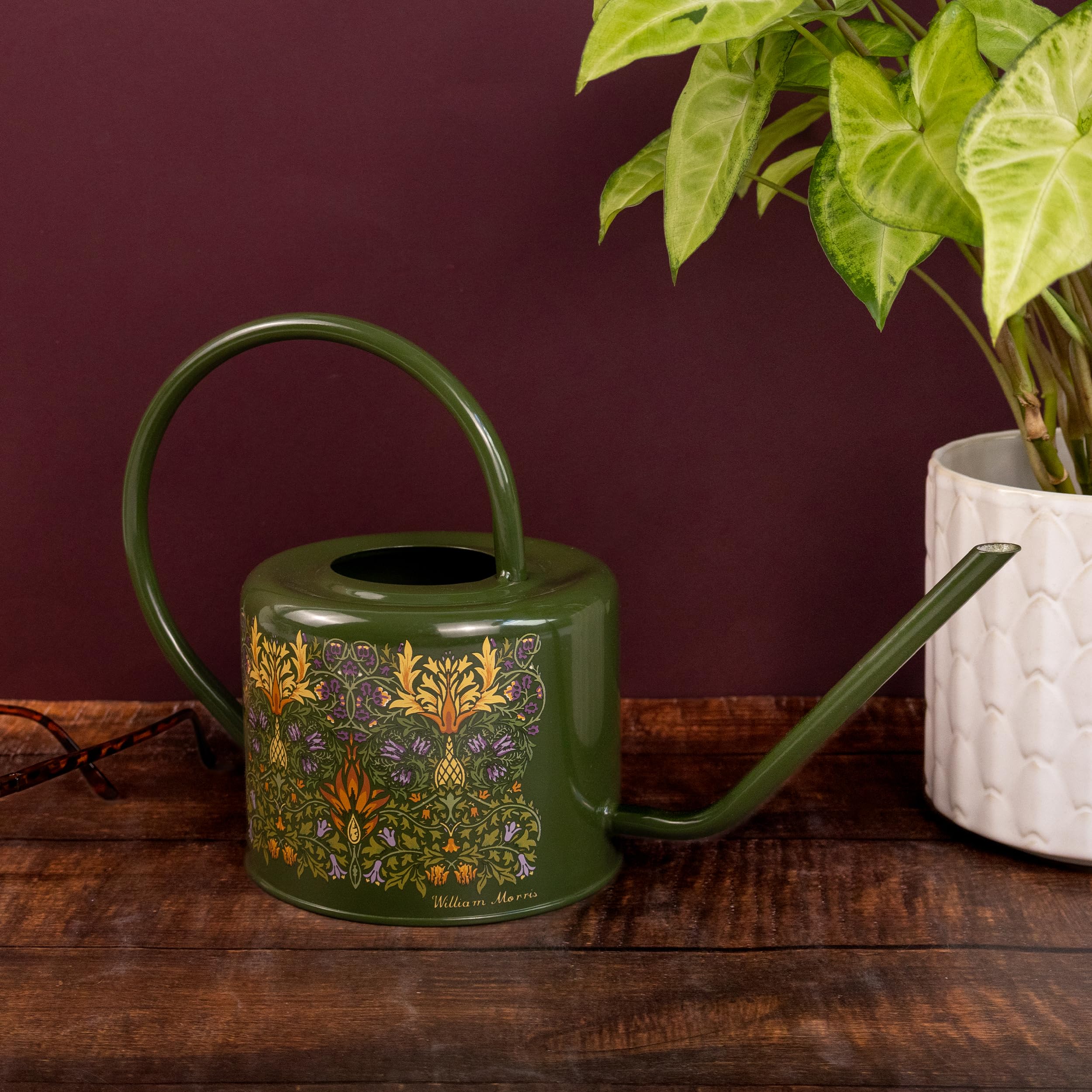 Robert Frederick William Morris Arrosoir – Motif tête de Serpent – 1,2 L en Acier galvanisé – Arrosoir d'intérieur et d'extérieur – Motif Floral Vintage – Cadeau de Jardinage pour Les Amateurs de