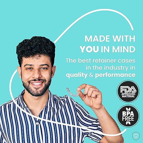 Miniatura 7 de Estuche de retención (paquete de 2). Estuche de retención con orificios de ventilación. Estuche perfecto para dentadura, funda protectora bucal,