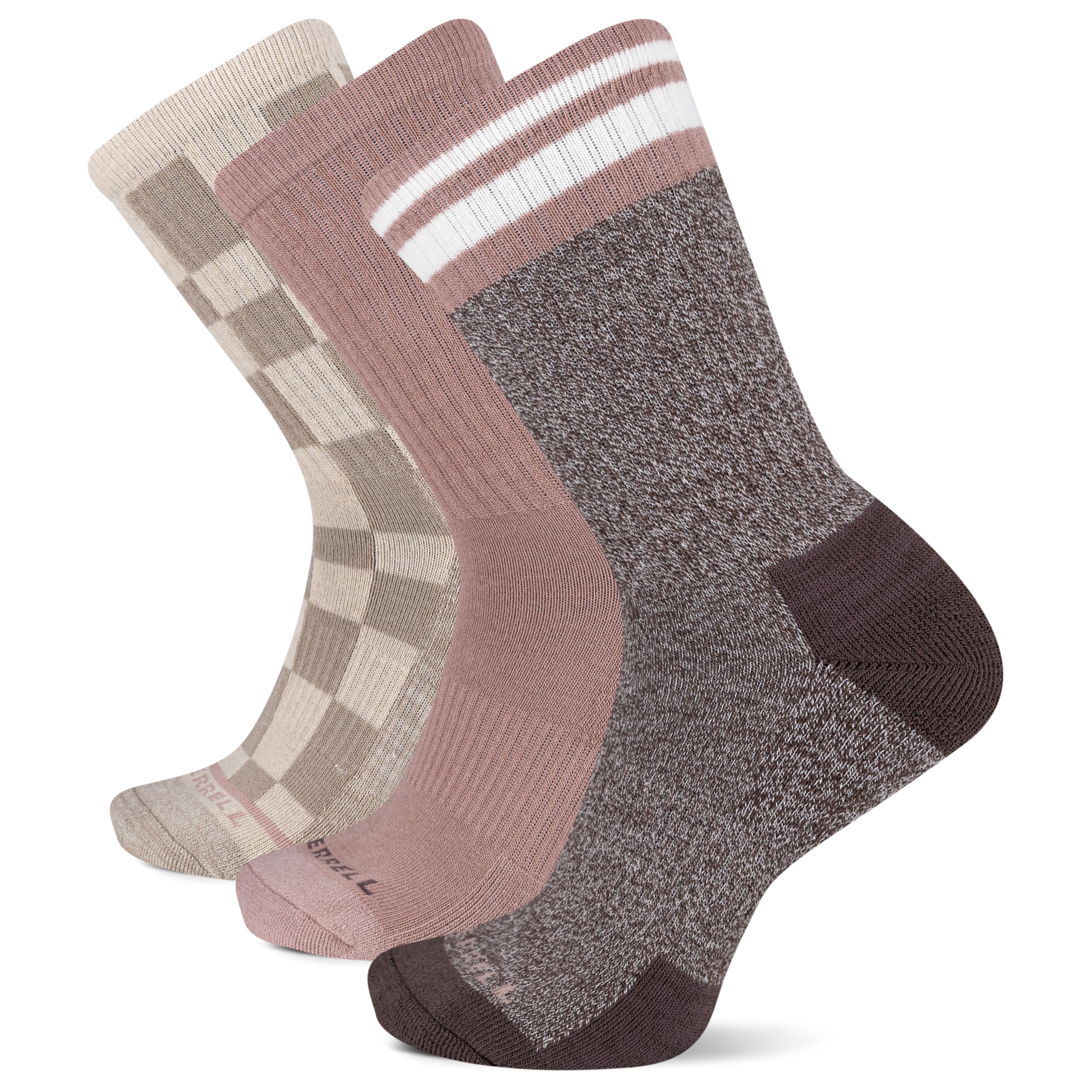 Merrell Camper Everyday wełniana załoga Uniseks Men's And Women's Wool Everyday Hiking Crew Socks - 3 & 6 Pairs - Cushioned Moisture Wicking