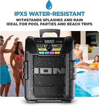 ION Block Rocker XL 220W Bluetooth Outdoor Speaker with Wheels
