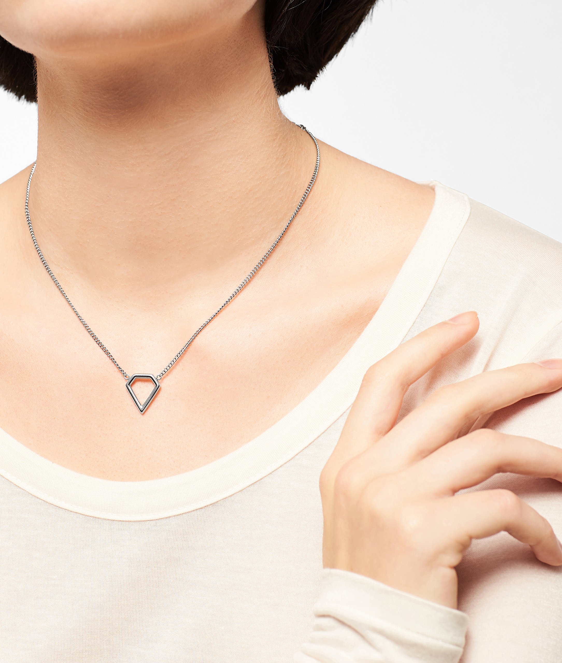 LIEBESKIND BERLIN Damen-Kette mit Anhänger Edelstahl mattiert 46 cm - LJ-000-N-45