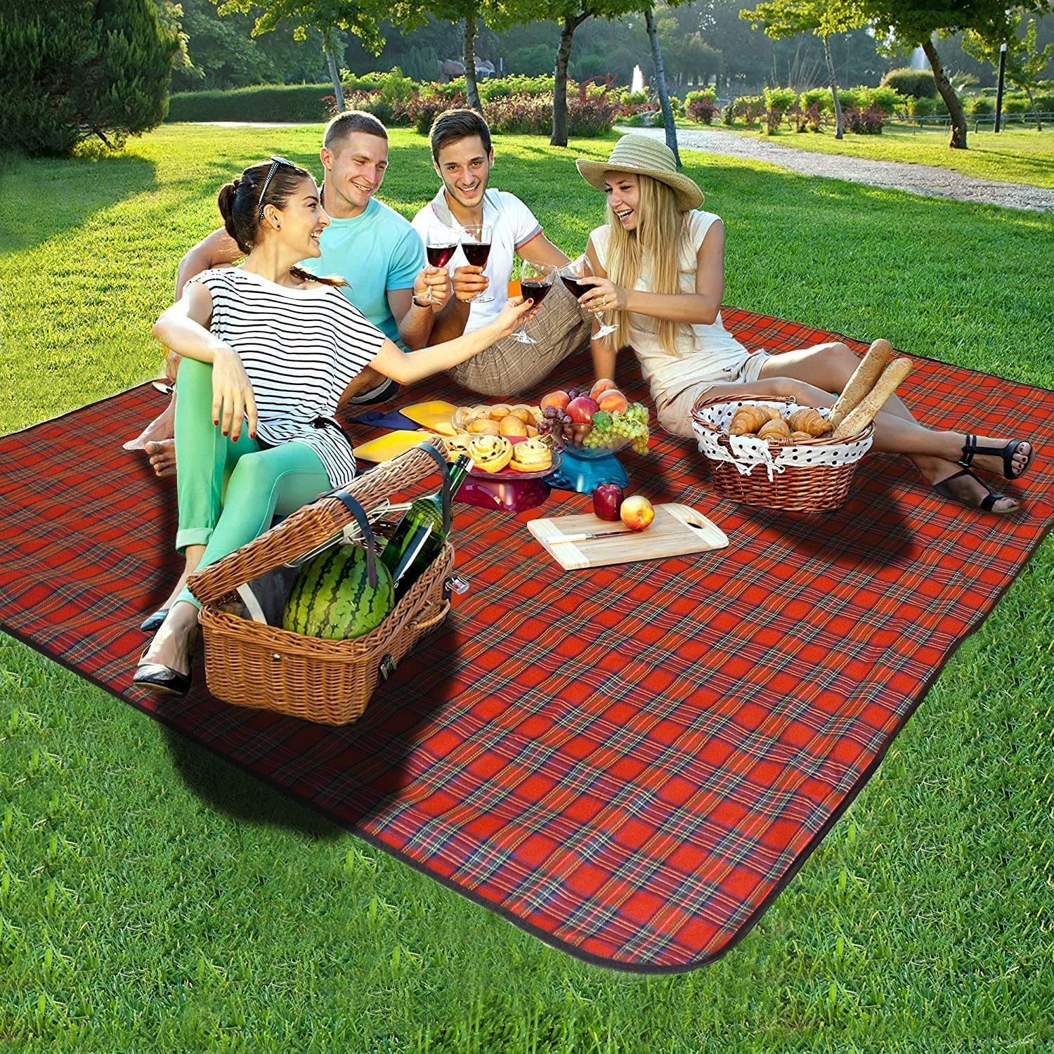 7Seas Picnic Mat Foldable Sleeping Mat Camping & Outdoor Rug Water-Resistant Beach Matters Waterproof Baby Pee Carpet Baby Crawling Mat Floor Rug(1Pcs)(Multicolor)-image-45
