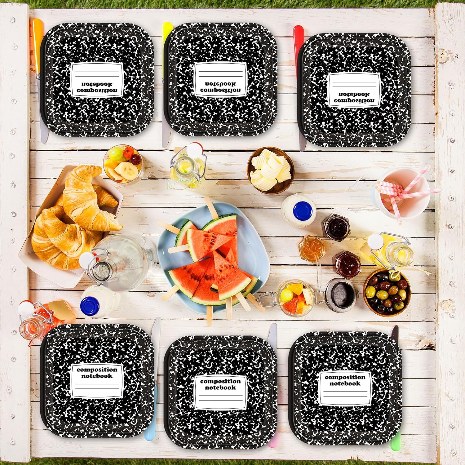 48Pcs Back to School Paper Plates First Day of School Party Supplies image 4